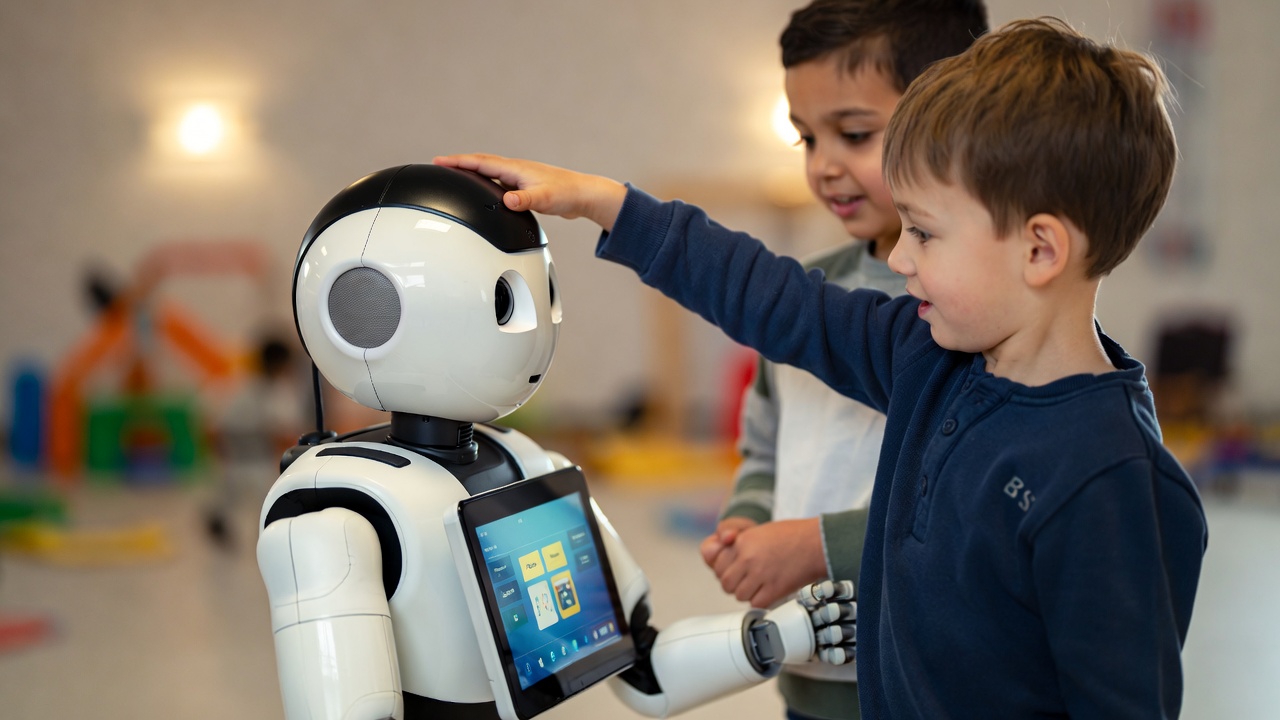 Children using blocks in Mississauga daycare waiting list program.